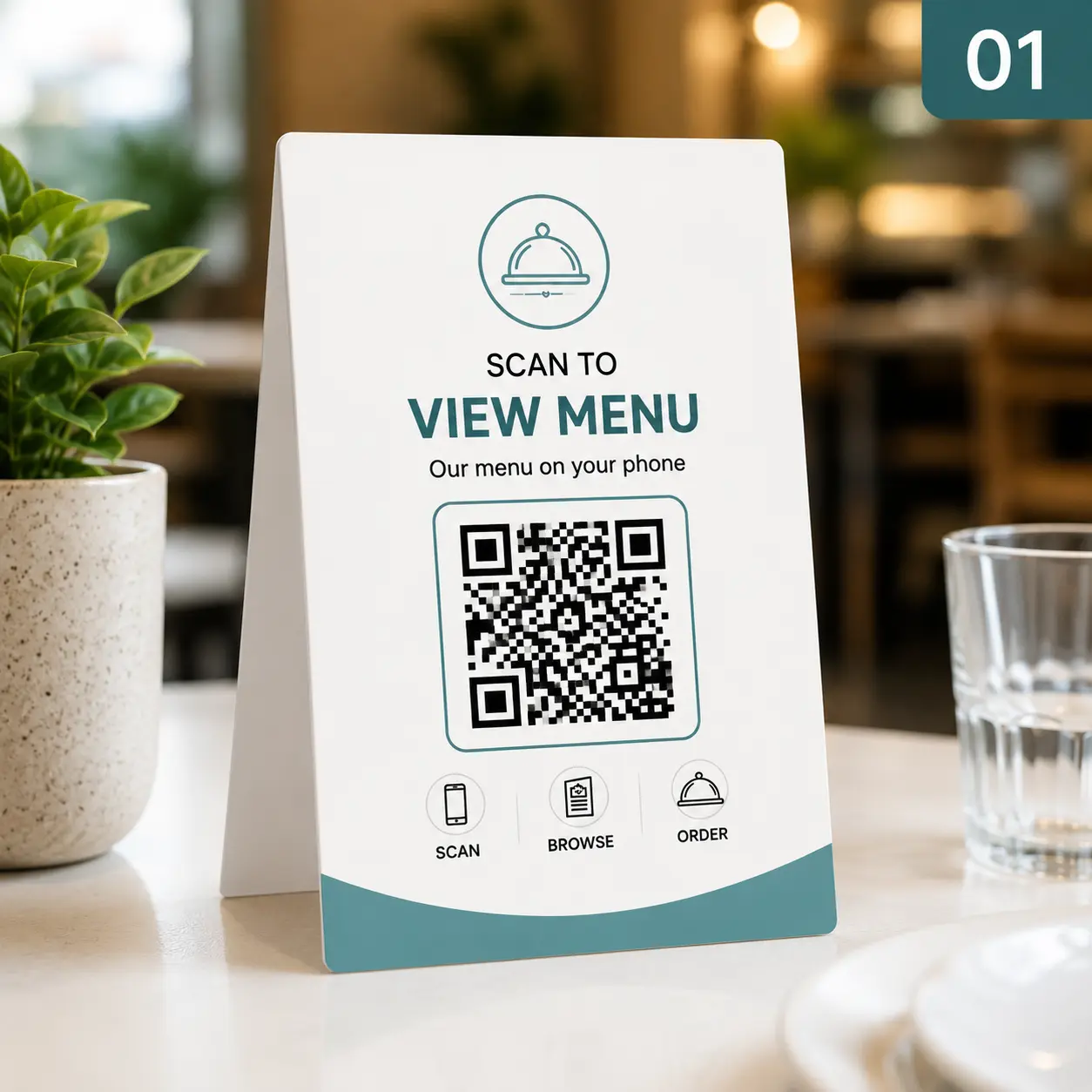 QR stand — design 1