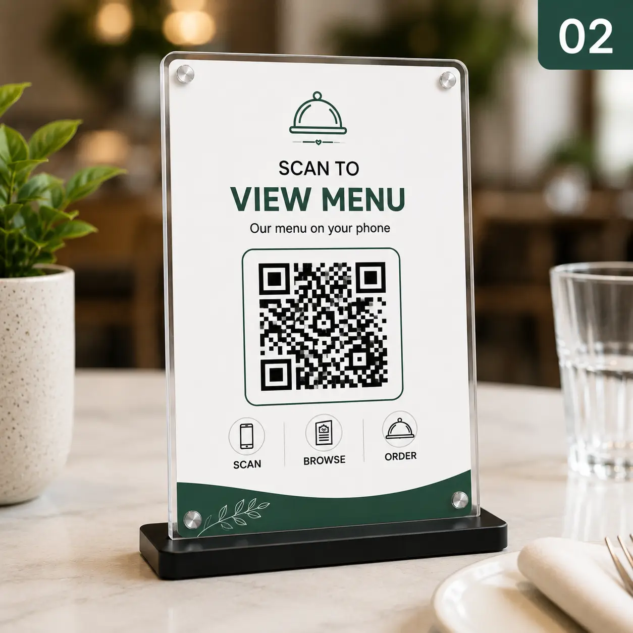 QR stand — design 2