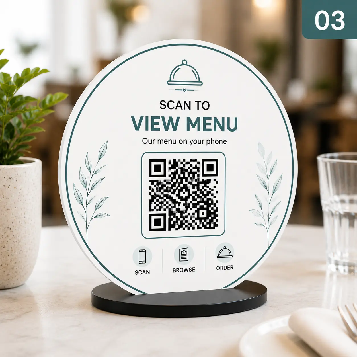 QR stand — design 3