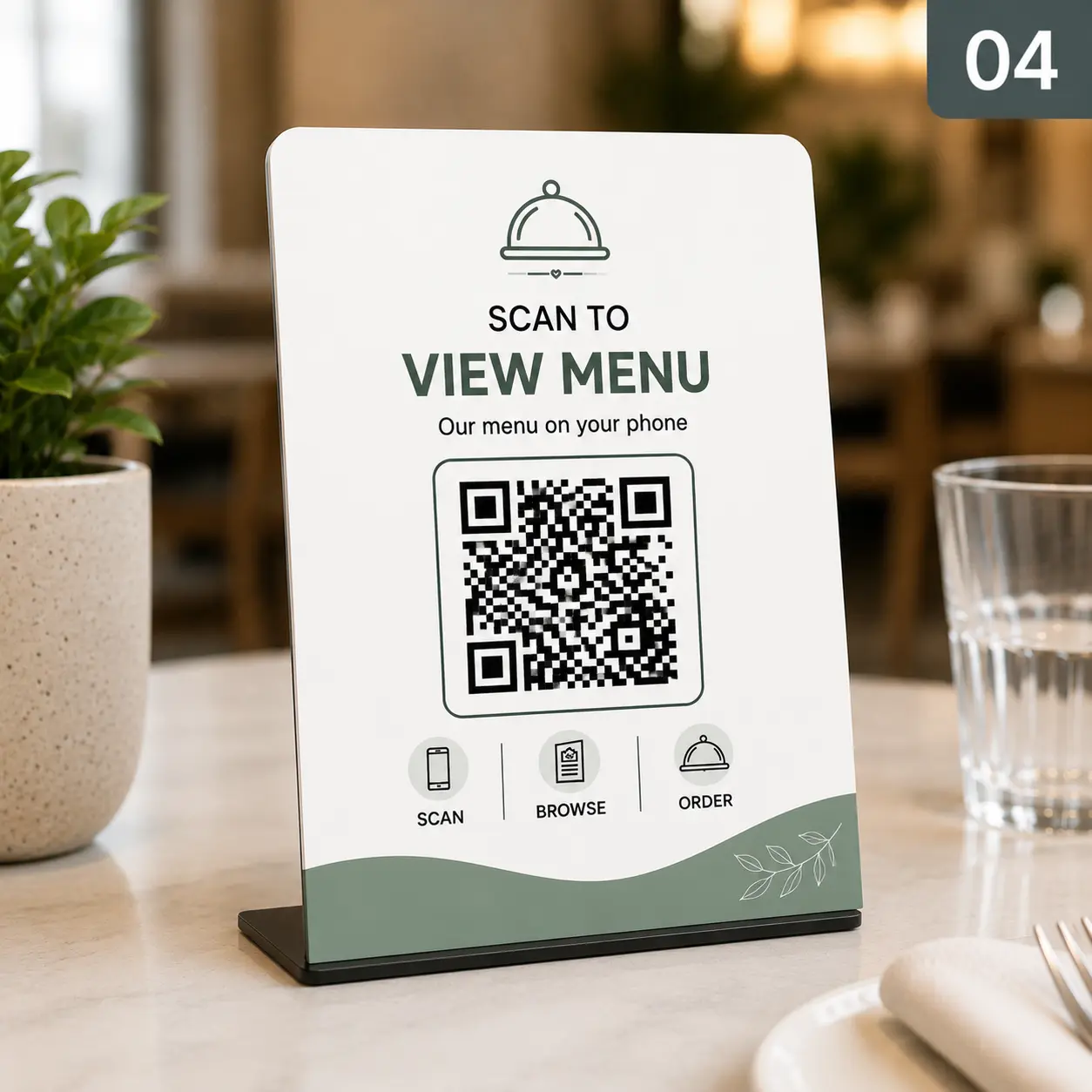 QR stand — design 4