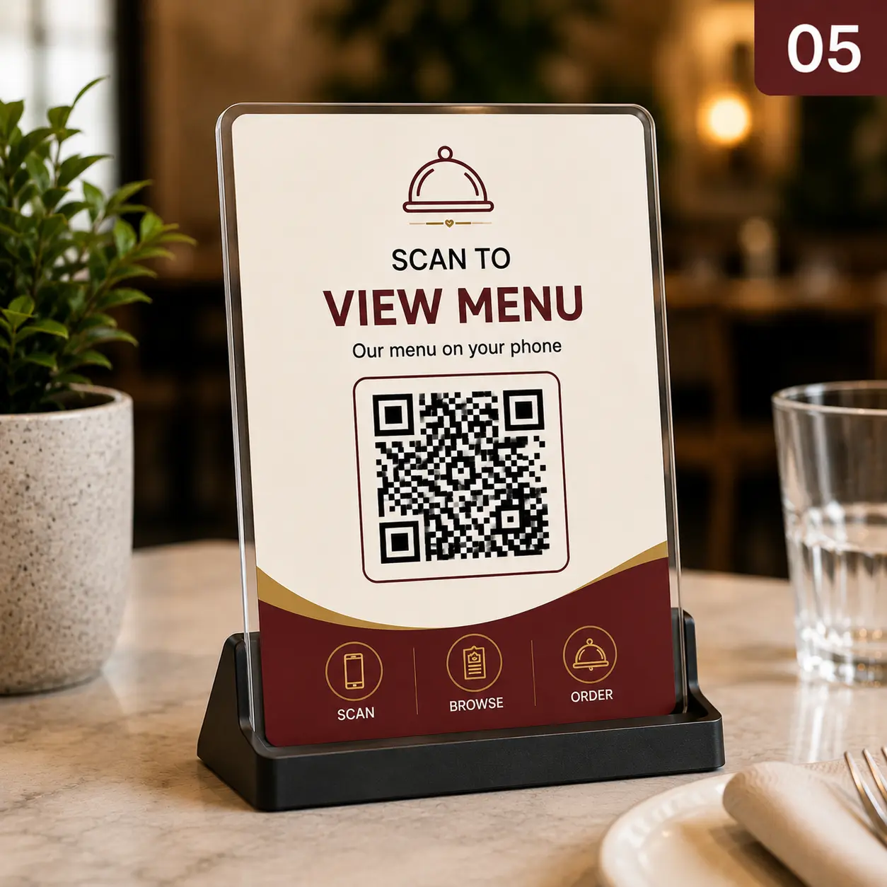 QR stand — design 5