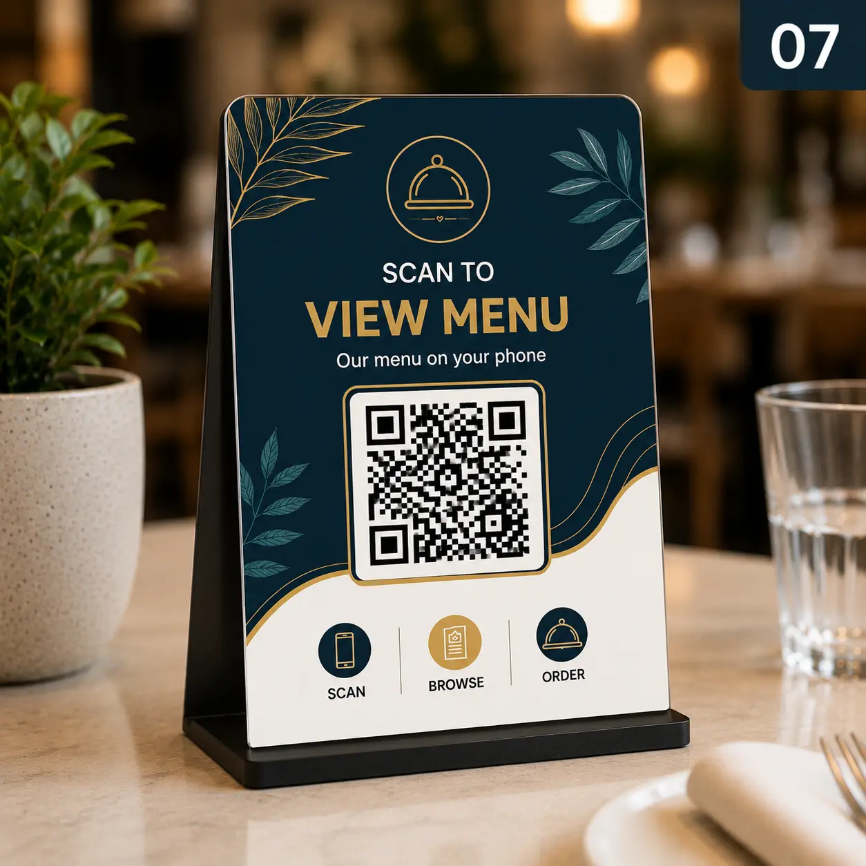 QR stand — design 7