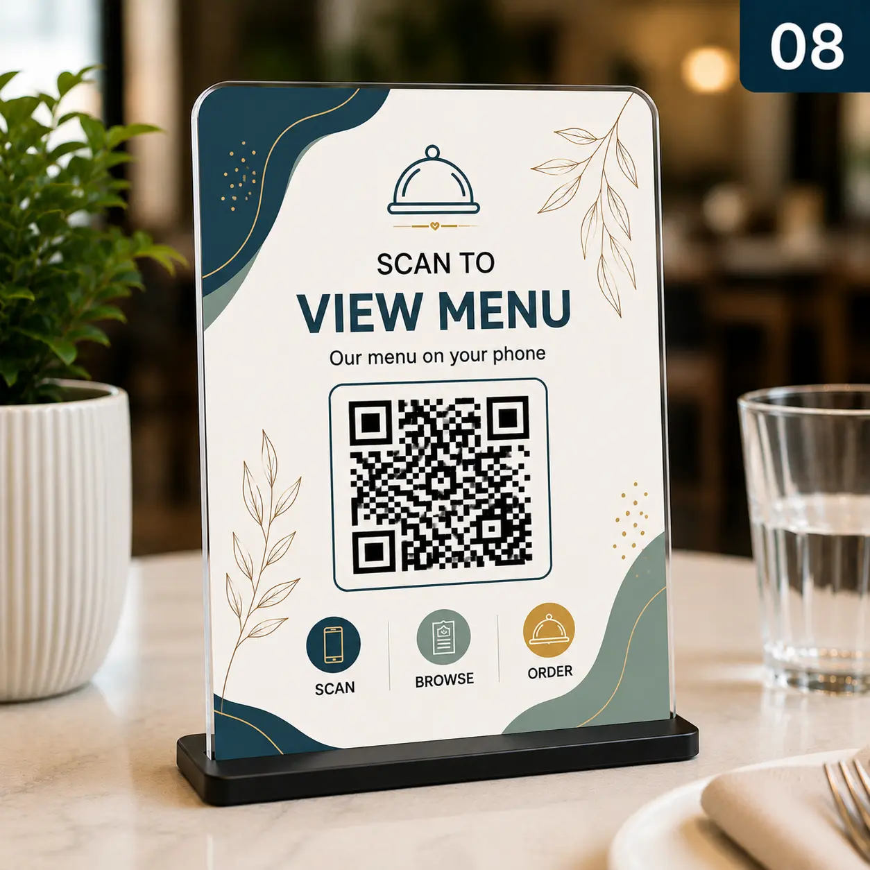 QR stand — design 8