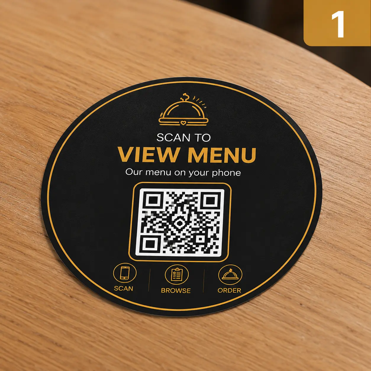 QR sticker — design 1