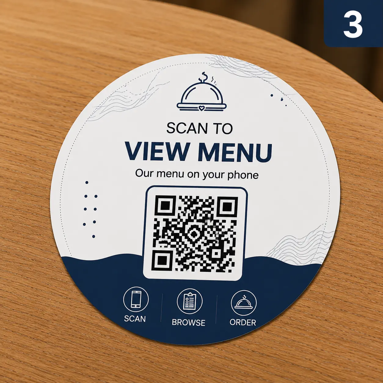 QR sticker — design 3